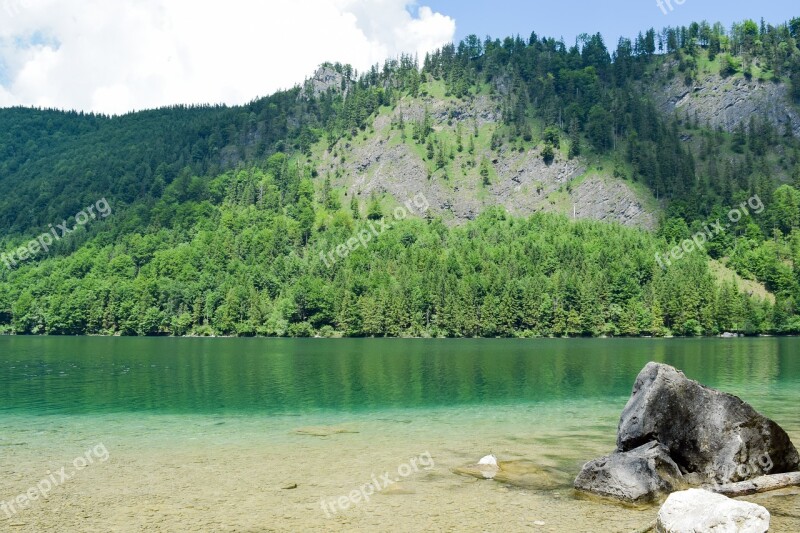 Lake Hiking Clear Water Mountains Hike