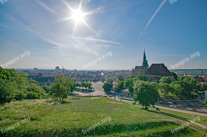 Petersberg Erfurt Thuringia Germany Germany View