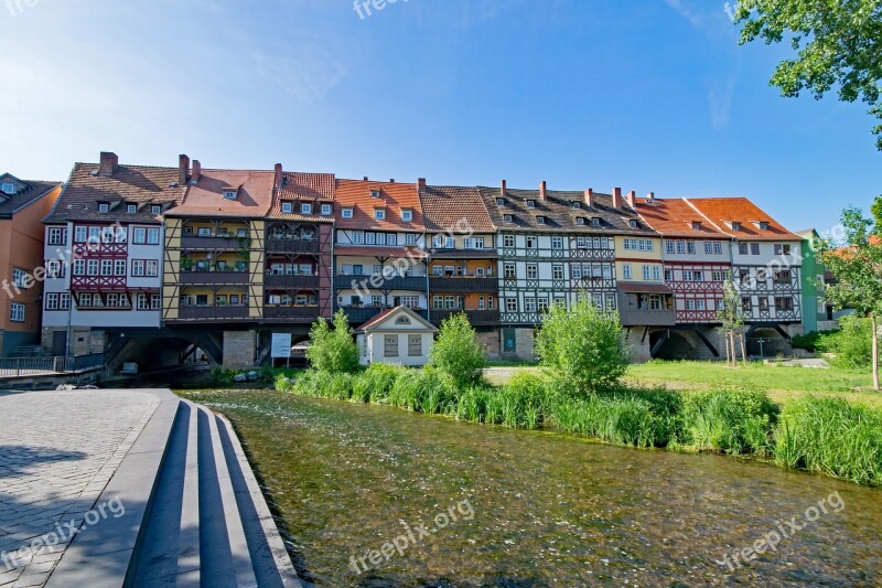 Chandler Bridge Erfurt Thuringia Germany Germany Historic Center