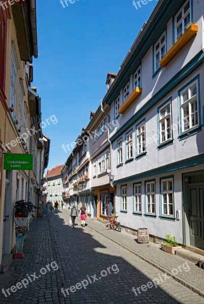 Chandler Bridge Erfurt Thuringia Germany Germany Historic Center