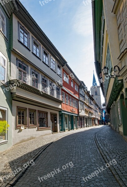 Chandler Bridge Erfurt Thuringia Germany Germany Historic Center