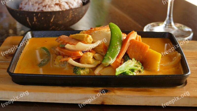 Eat Food Vegetarian Healthy Curry