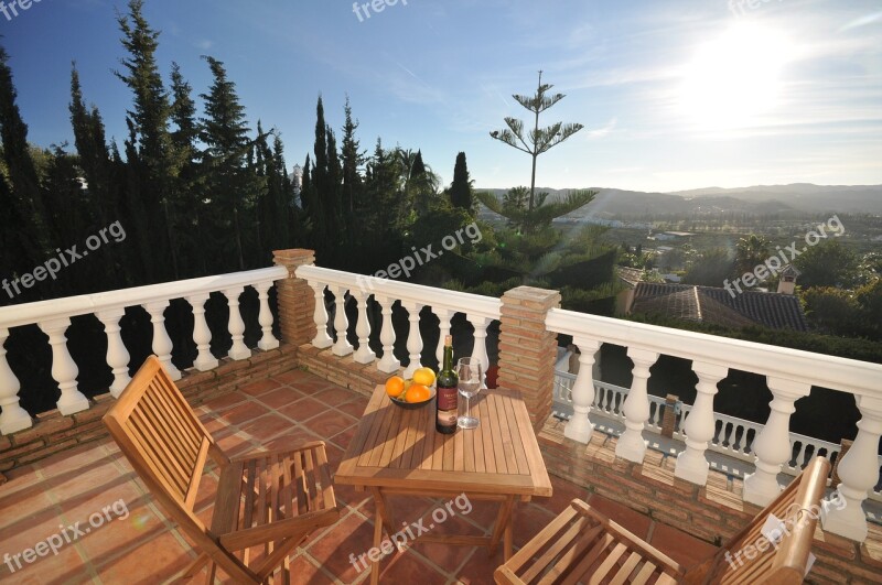 Balcony Views Sunshine Seating Wine