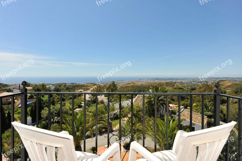 Costa Del Sol Views Balcony Chairs Holiday