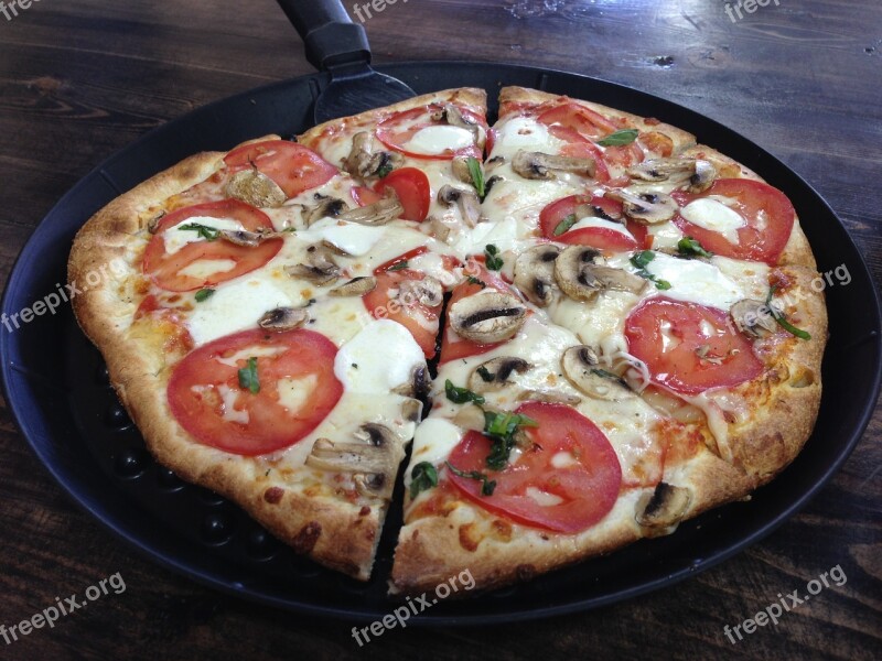 Pizza Oven Restaurant Meal Tomato