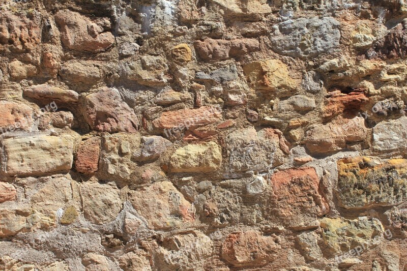 Wall Old Medieval Stone Texture