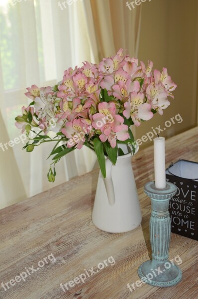 Flowers Candle Holder Pink Free Photos