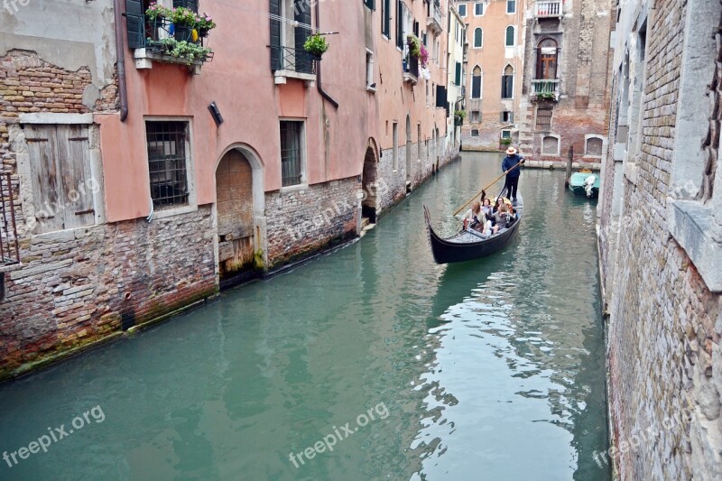 Venice Gondola Water Gondolas Channel