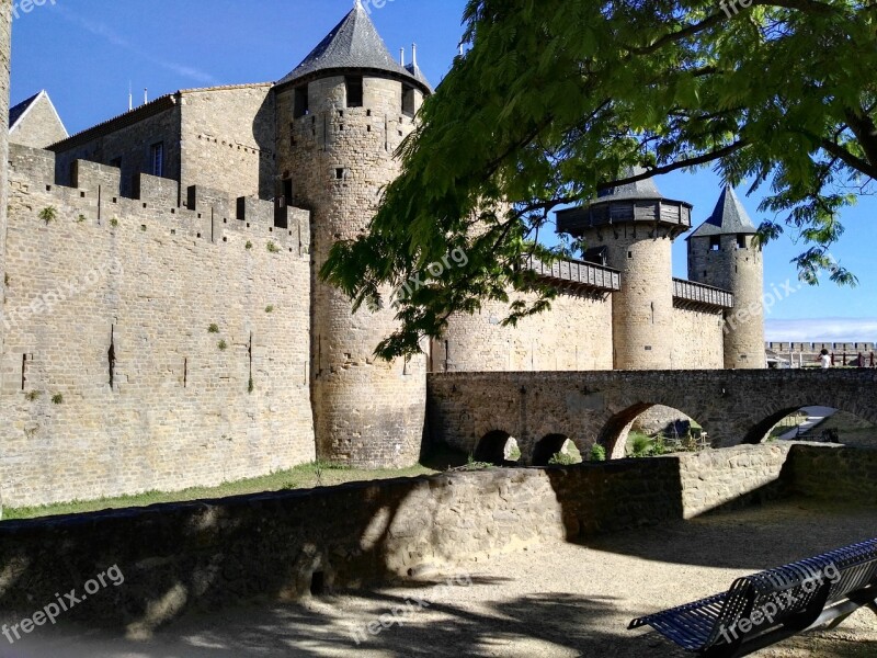 Carcassonne Medieval City Ancient City Monument France