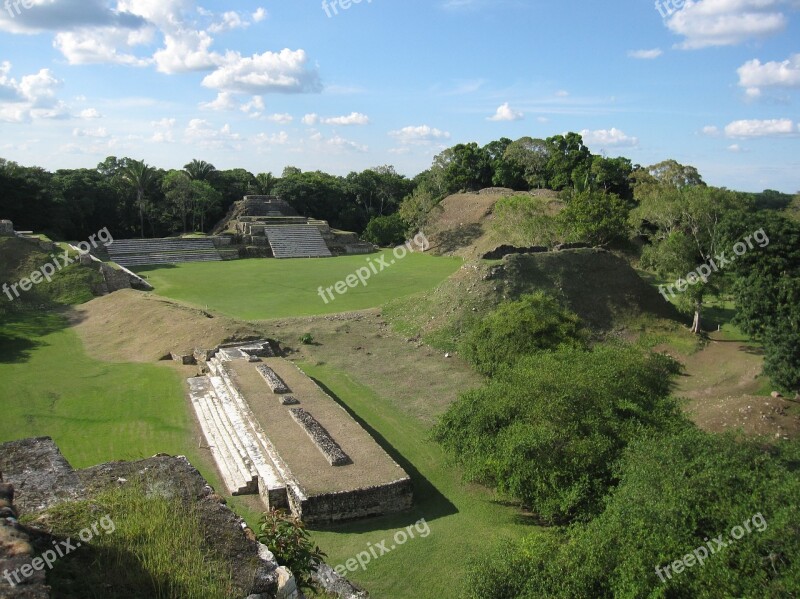 Altun Ha Caribbean Pyramid Maya Free Photos