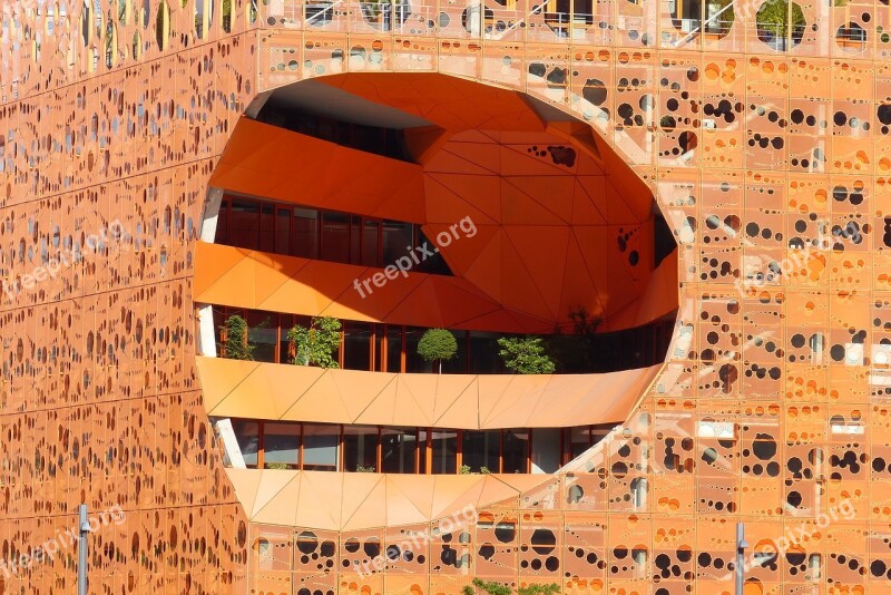 Architecture Lyon Deconstruction Confluence Cube Orange