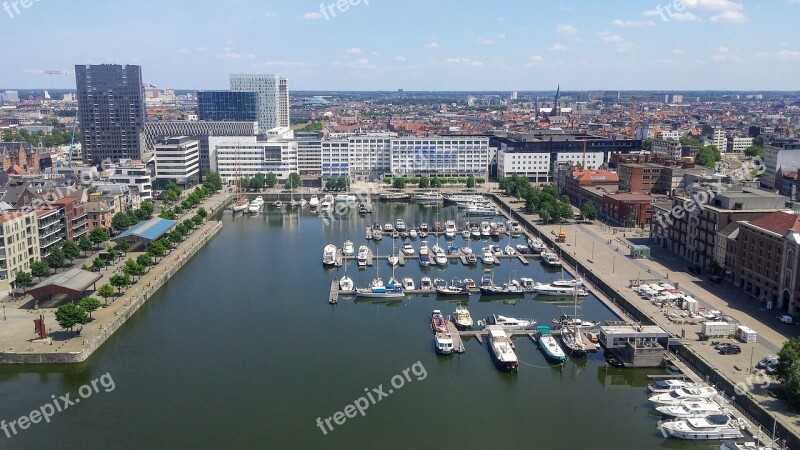 Antwerp Marina Dock Boats Ship