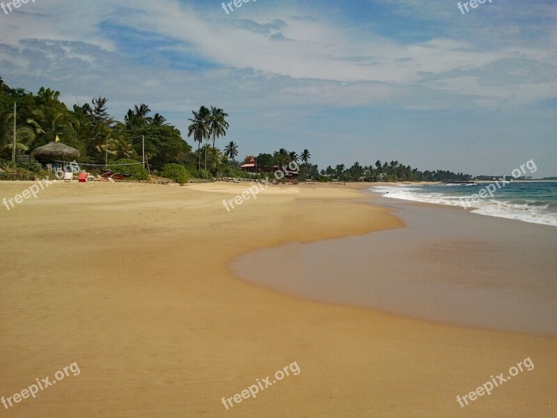 Hikkaduwa Sri Lanka Beach Sand Crystal Clear