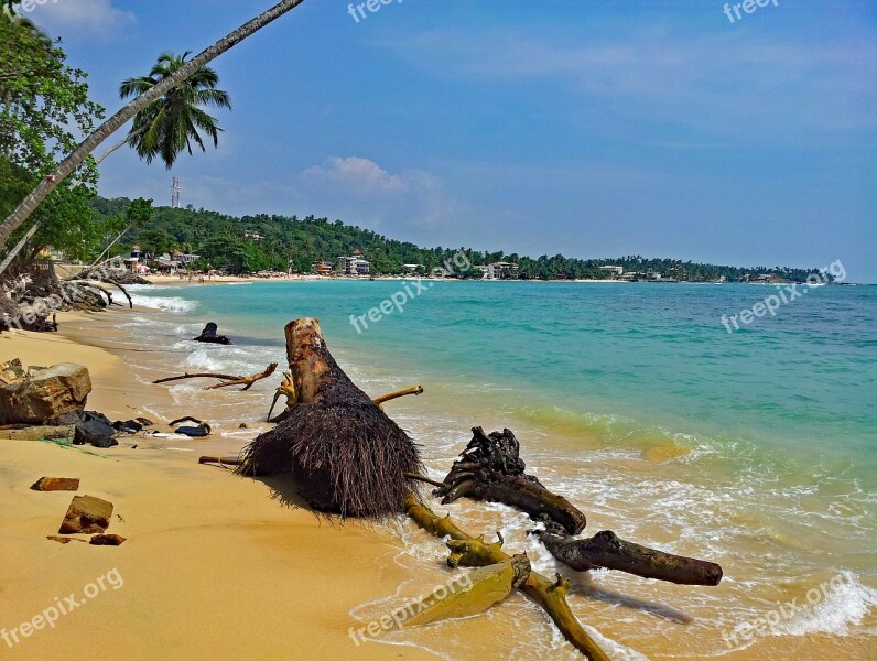 Unawatuna Sri Lanka Beach Sand Crystal Clear