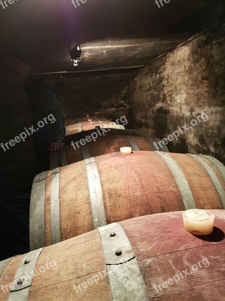 Wine Cellar Wooden Barrels Wine Vessels Barrel