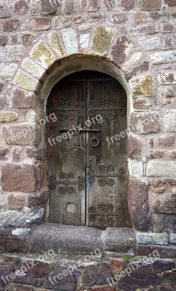 Door Old Lock Aldaba Portal