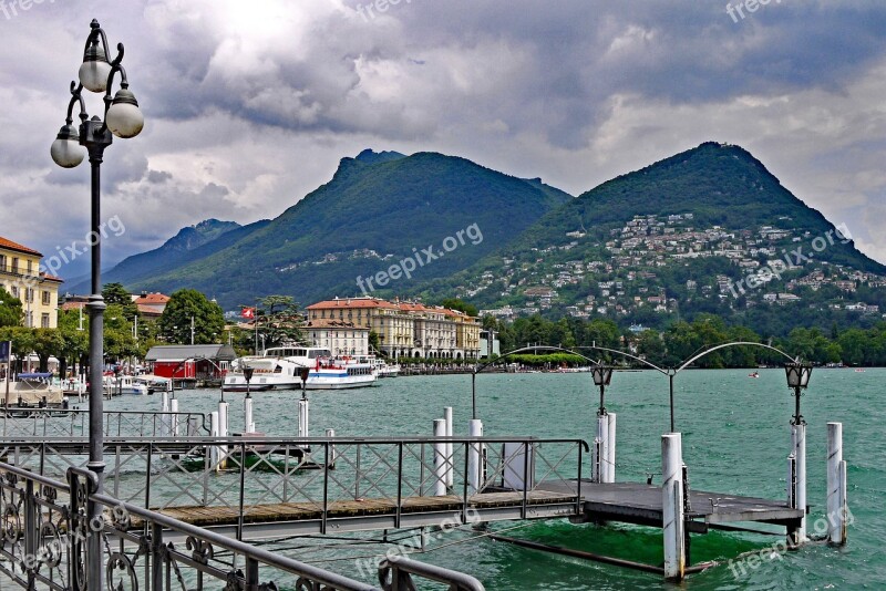 Switzerland Lugano Lake Promenade Center Investors