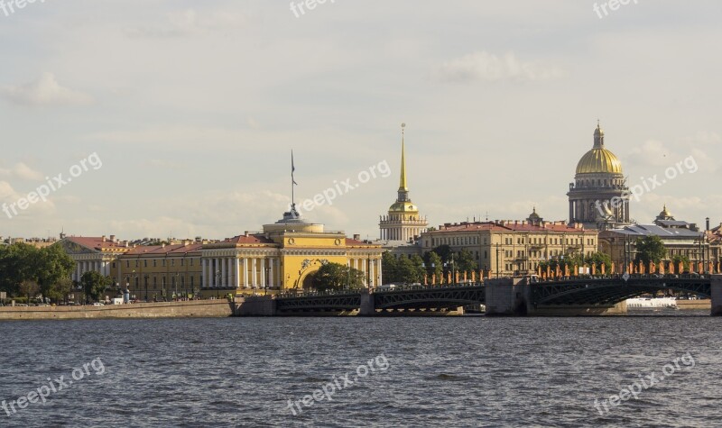 City Neva St Petersburg Russia Russia River