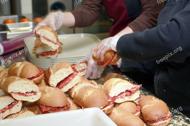 Sandwich Picnic Bread Sausage Food