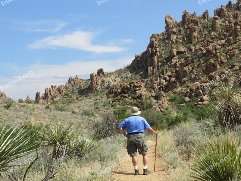 Hiking Desert Wilderness Rock Formation Trail