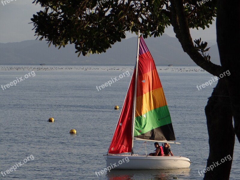 Sailboat Boat Candle Mar Sol