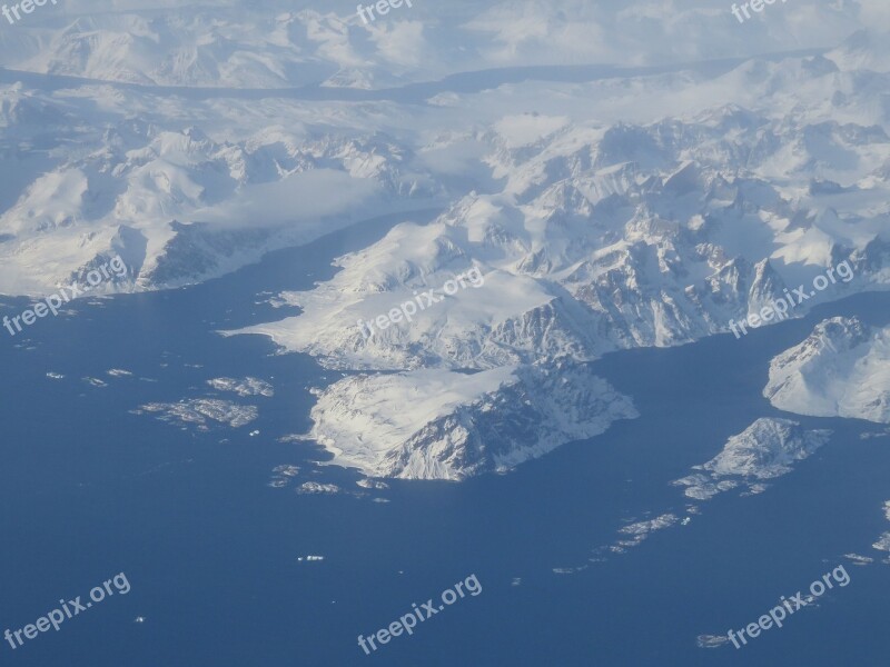 Greenland Eternal Ice Polar Region Aerial View Geography