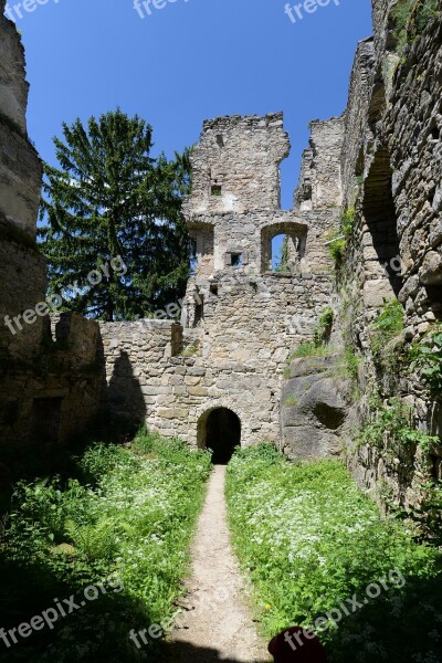 Ruin Castle Ancient Castle-ruins Austria