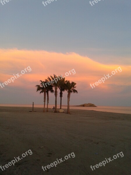 Carboneras Almeria Sunset Beach Backlight