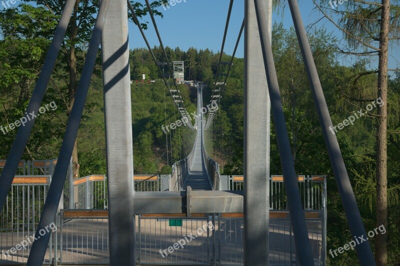 Longest Pedestrian Suspension Bridge Rappbodetalsperre World Record Free Photos