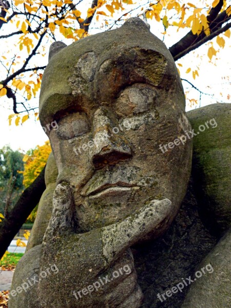 The Devil's Bridge Statue Stone Figure Legend Sculpture