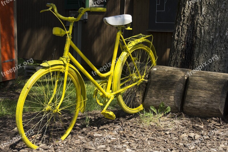 Bike Wheel Two Wheeled Vehicle Parking Colorful Bike