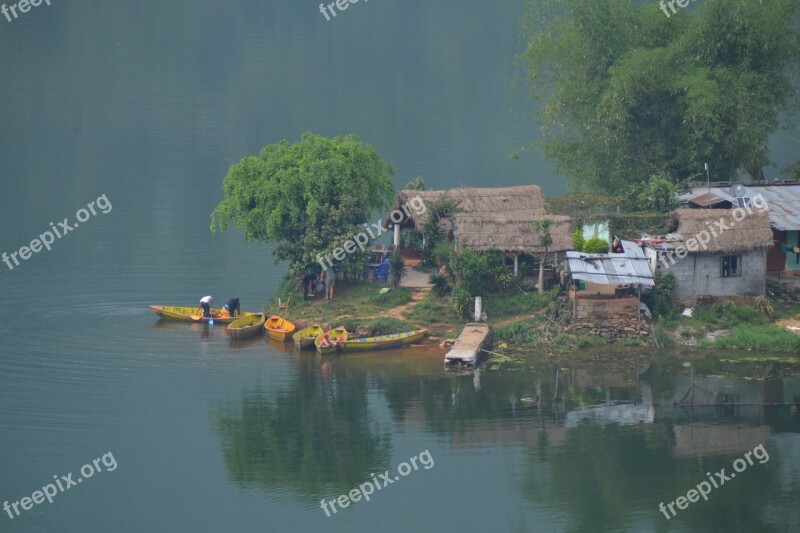 Fishing Village Nepal Begnas Tal Free Photos