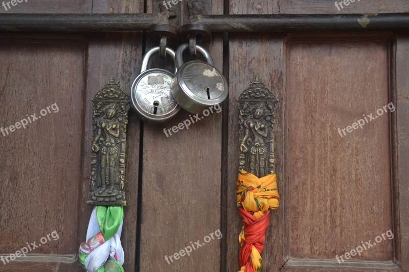 Wooden Door Castles Indian Deities Castle Old Wooden Door