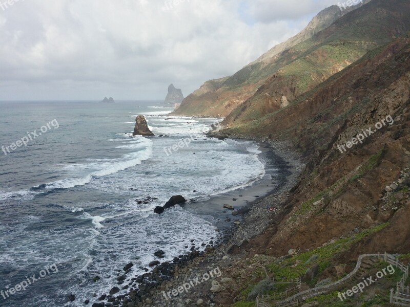 Tenerife Island Ocean Canary Rock