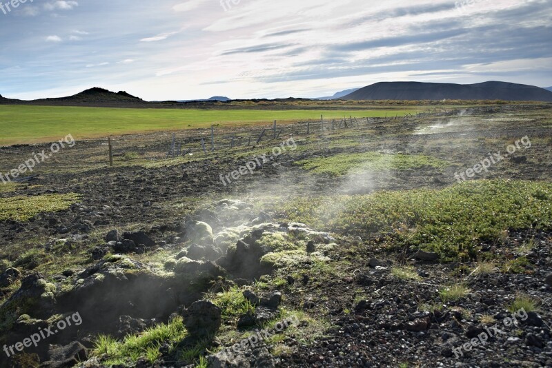 Iceland Volcanic Smoke Free Photos