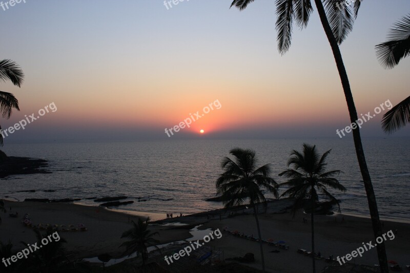 Goa India Beach Sunset Free Photos