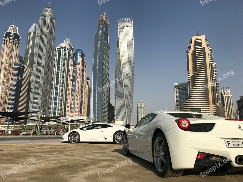 Dubai Marina Sportcar Dubai Marina Architecture