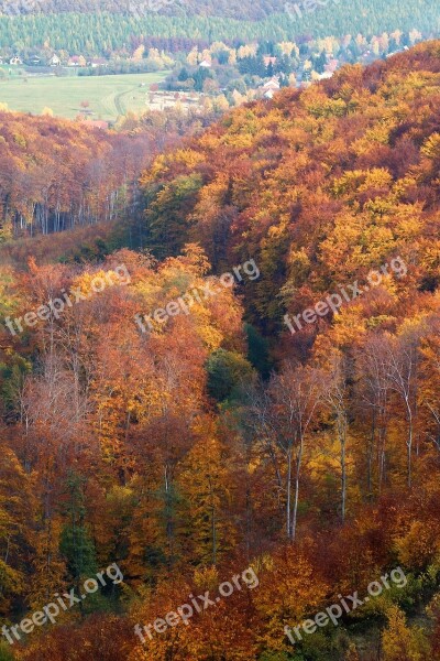 Hungary Mátra Mountains Landscape Autumn Lights Autumn Forest