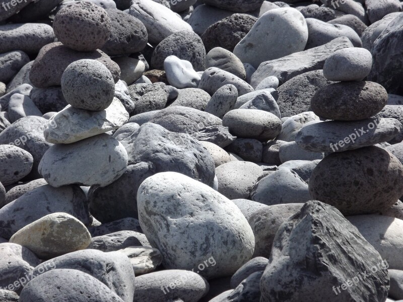 Stones Pebbles Grey Boulders Tower Stones