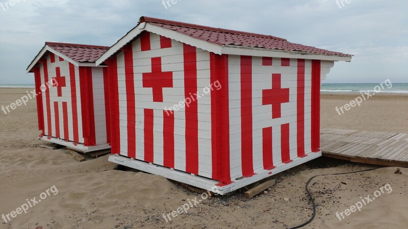 Booth Beach Red Cross Rescue Sand