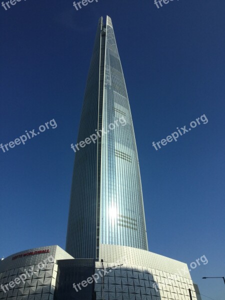 Lotte Lotte Tower Skyscraper Free Photos