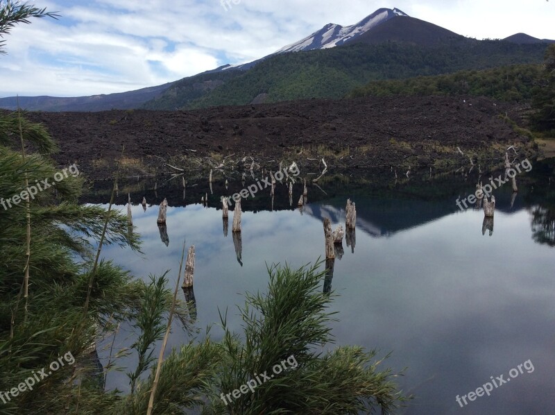 Volcano Laguna Verde Araucanía South Chile