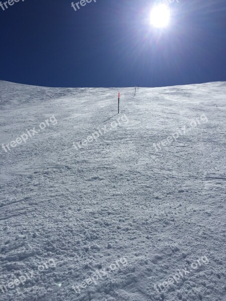 Switzerland Sedrun Ski Run Snow White