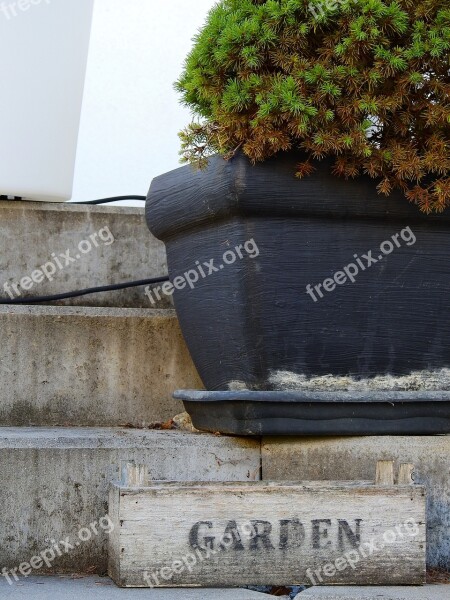 Stairs Stone Stairway Stone Concrete Bucket