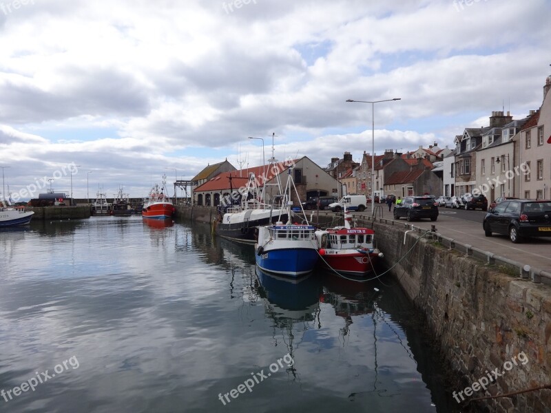 Anstruther Boat Harbor Sea Scotland