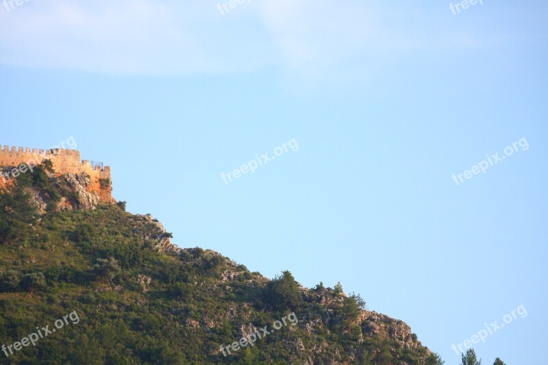 Castle Alanya Tower Forest Garden