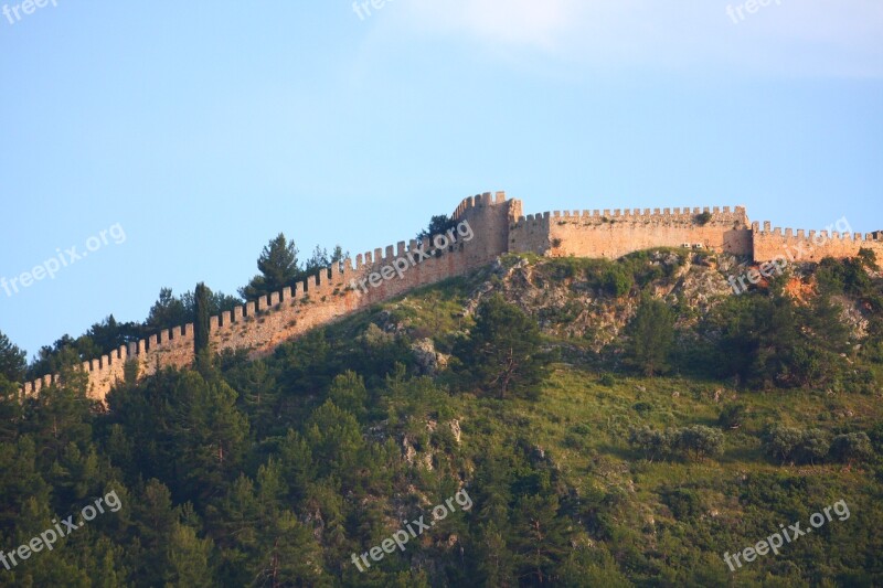 Castle Alanya Tower Forest Garden