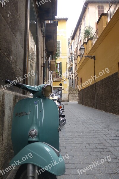 Vespa Mallorca Old Town Moped Street