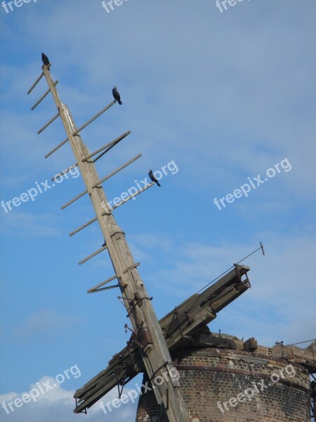 Windmill Derelict Mill Architecture Wooden