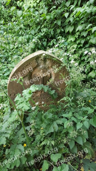 Gravestone Graveyard Overgrown Headstone Churchyard